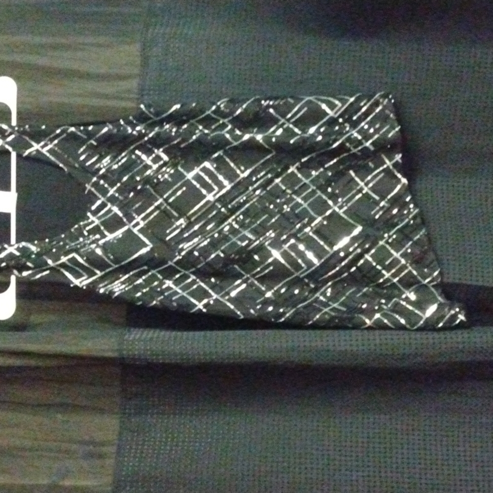 Black Sequins Tunic Top,Size XL, New